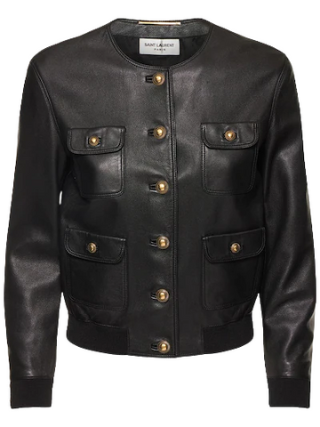 Saint Laurent Patch Bomber Jacket Women