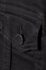 Black Denim Jacket Women, Pocketed