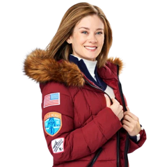 The Finnish Line Kim Matula Red Fur Hooded Jacket