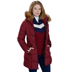 The Finnish Line Kim Matula Red Fur Hooded Jacket