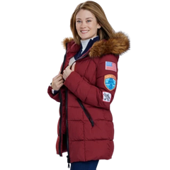 The Finnish Line Kim Matula Red Fur Hooded Jacket