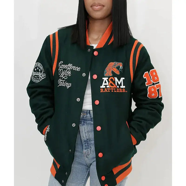 FAMU 1887 Green Wool Varsity Jacket