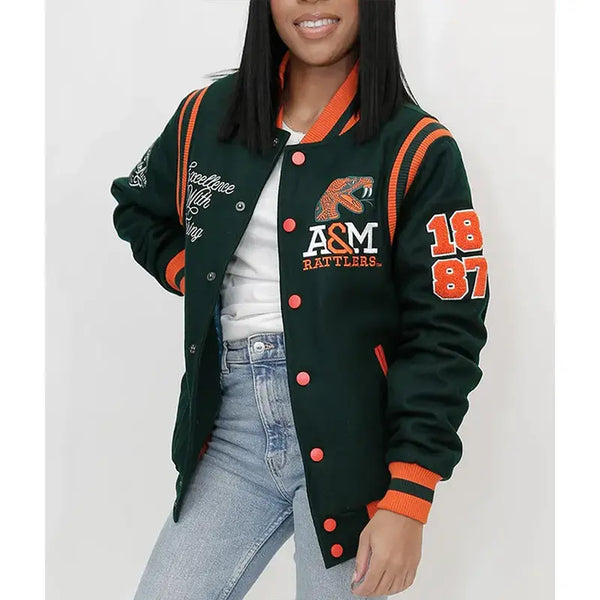 FAMU 1887 Green Wool Varsity Jacket