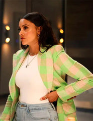 Gabrielle Walsh Found S02 Checkered Blazer