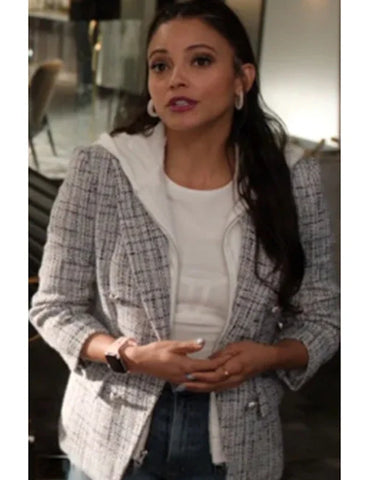 Gabrielle Walsh Found S02 Grey Plaid Blazer