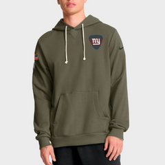 New York Giants Olive 2025 Salute to Service Sideline Hoodie