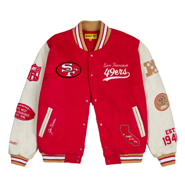San Francisco 49ers GOLF WANG Scarlet Letterman Jacket