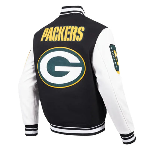 Green Bay Packers Mashup Rib Varsity Jacket