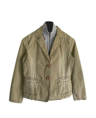 Von Dutch Grey High Neck Brown Blazer Jacket