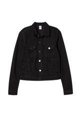 Black Denim Jacket Women, Pocketed