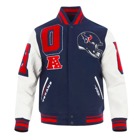 Houston Texans Mashup Classic Rib Varsity Jacket