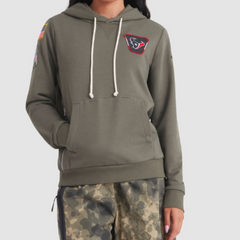 Houston Texans Olive 2025 Salute to Service Sideline Hoodie