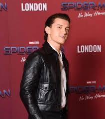 Spider Man No Way Home Movie Event Tom Holland Black Leather Jacket