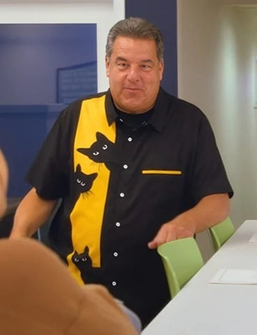 Steve Schirripa Sisterhood Inc Cat Print Shirt