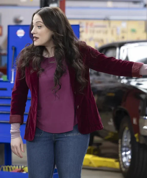 Shifting Gears Kat Dennings Maroon Blazer