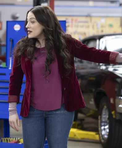 Shifting Gears Kat Dennings Maroon Blazer