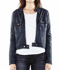 Castle S07 Kate Beckett Blue Leather Jacket
