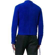 Jay Rock-Inspired Blue Suede Leather Jacket