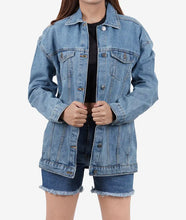 Womens Light Blue Oversized Denim Jacket