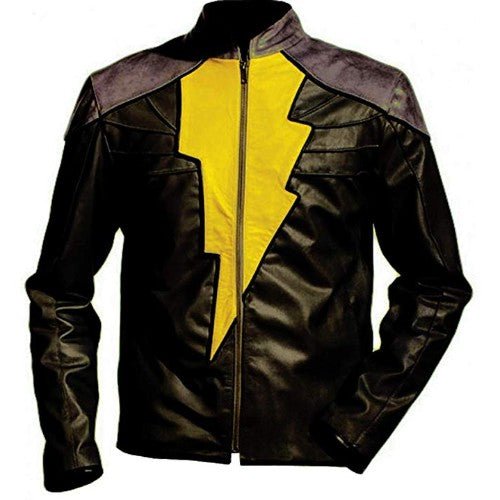 Black Adam Yellow Leather Jacket