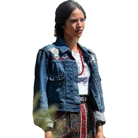 Monica Dutton Yellowstone S05 Kelsey Asbille Blue Denim Jacket
