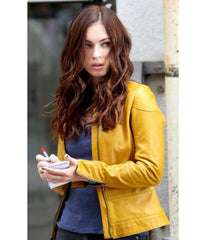 Ninja Turtles Megan Fox Yellow Leather Jacket