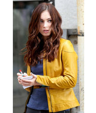 Ninja Turtles Megan Fox Yellow Leather Jacket