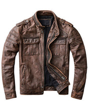 Men’s Brown Biker Jacket