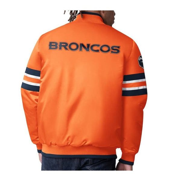 Denver Broncos Orange Satin Varsity Jacket