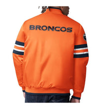Denver Broncos Orange Satin Varsity Jacket