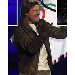 Tom Cruise Mission Impossible The Final Reckoning Brown Leather Jacket