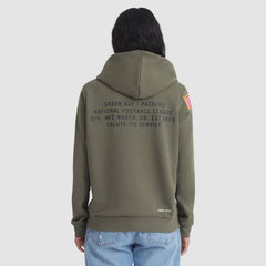 Green Bay Packers Olive 2025 Salute to Service Sideline Hoodie