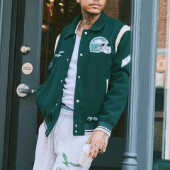 Philadelphia Eagles Fly Eagles Fly Varsity Jacket