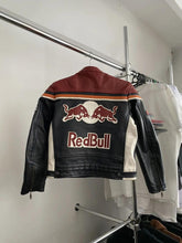 Vintage Red Bull Racing Leather Jacket  Motorsport Biker Outerwear