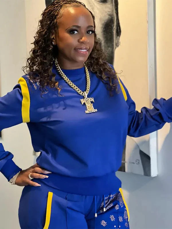 Blue Bandana Shante Broadus Snoop Dogg Wife Tracksuit