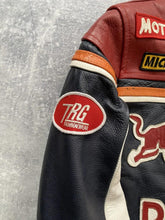 Vintage Red Bull Racing Leather Jacket  Motorsport Biker Outerwear