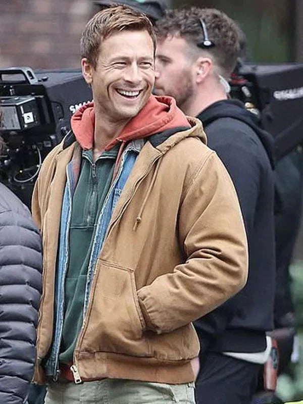 The Running Man 2025 Glen Powell Hooded Jacket