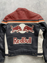 Vintage Red Bull Racing Leather Jacket  Motorsport Biker Outerwear