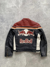 Vintage Red Bull Racing Leather Jacket  Motorsport Biker Outerwear