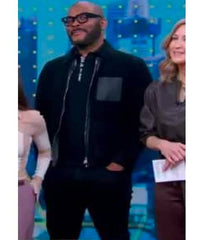 Good Morning America 2025 Tyler Perry Leather-Trimmed Jacket