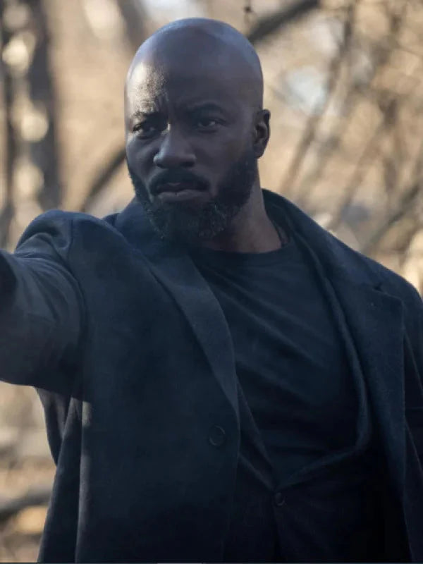 Alarum 2025 Mike Colter Black Wool Coat