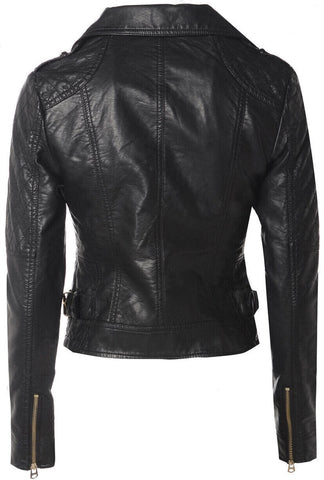 Women Biker Jacket, Black Leather Jacket