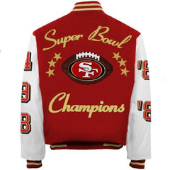 San Francisco 49ers Super Bowl Champions Varsity Jacket