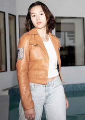 Attack on Titan Brown Leather Jacket
