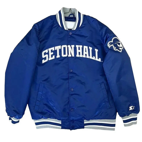 Seton Hall Pirates Blue Satin Jacket