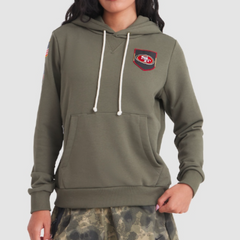 San Francisco 49ers Olive 2025 Salute to Service Sideline Hoodie