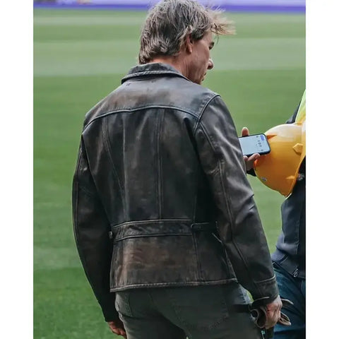 Tom Cruise Mission Impossible The Final Reckoning Brown Leather Jacket