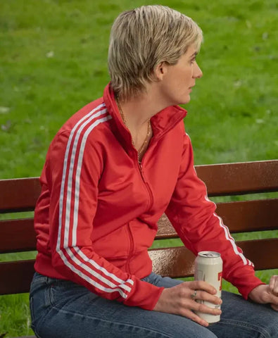 Toxic Town S01 Jodie Whittaker Red Jacket