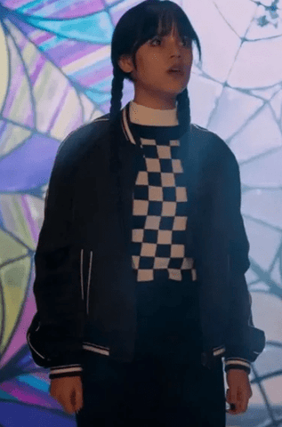 Wednesday 2022 Wednesday Addams Bomber Jacket