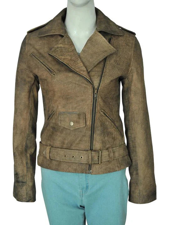Women's Brown Vintage Leather Jacket